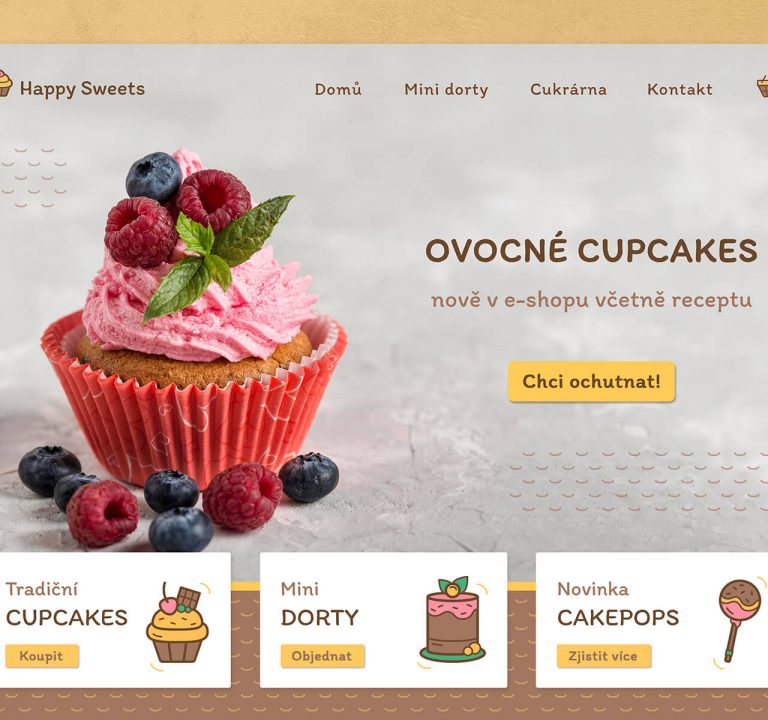 WhiteDesigns.cz - Grafický návrh e-shopu pro cukrárnu